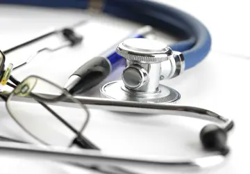black and blue stethoscope